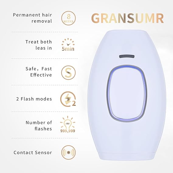 Home Use IPL Beauty Device – Permanent Hair Removal for Whole Body, Painless Laser Hair Removal Device for Women and Men