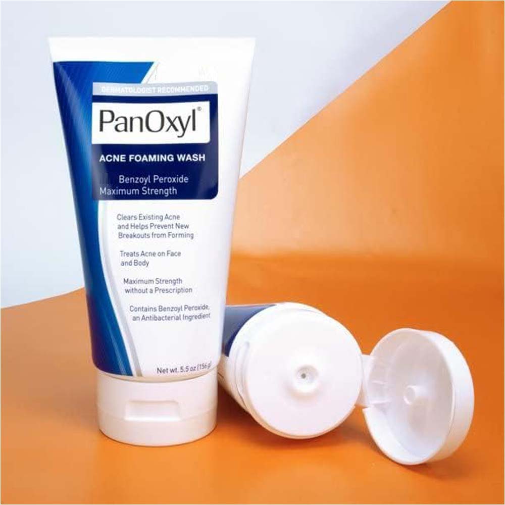 Panoxyl 4% Benzoyl Peroxide Acne Foaming Face Wash. Medicated cleanser to treat & prevent breakouts. Fragrance-free. 6oz.
