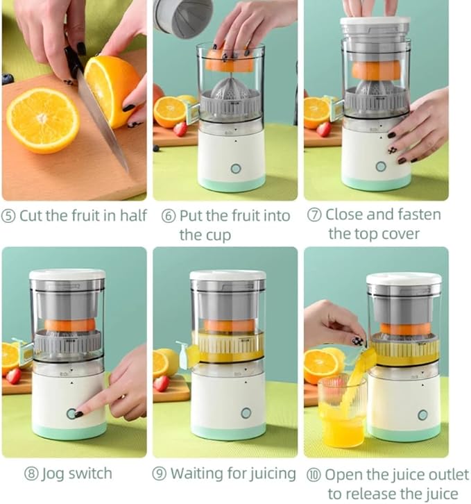 Electric Orange Juicer – Compact USB-Powered Hands-Free Citrus Juicer