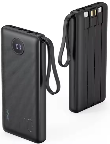 Portable Charger, 10,000mAh Capacity, Fast Charging Technology, Portable & Lightweight, Dual USB Output, LED Power Indicator, Wide Compatibility, Built-In Safety Features.