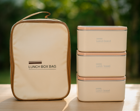 Lunch Box Set with Insulated Carry Bag, Portable Insulated, Containers Set for Adults, kids, 3 Box 1 carry Bag.
