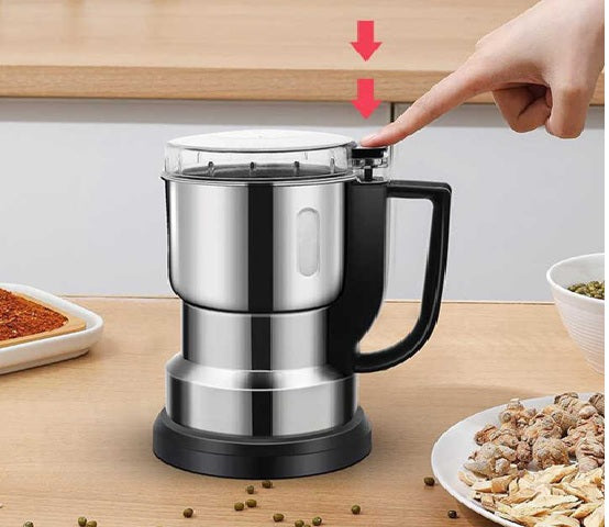 Royal Silver Crest - Grinding Machine, 450W, High-Efficiency Moter, Multifunctional, Electric Grinder, Stainless Steel, Leaf Blade.