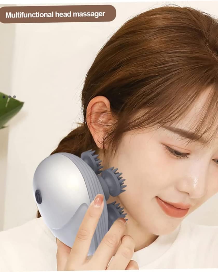 Electric Scalp Massager – 3 Modes Head Kneading, Portable Waterproof & Rechargeable, Ideal for Deep Hair Cleaning and Improving Head Blood Circulation