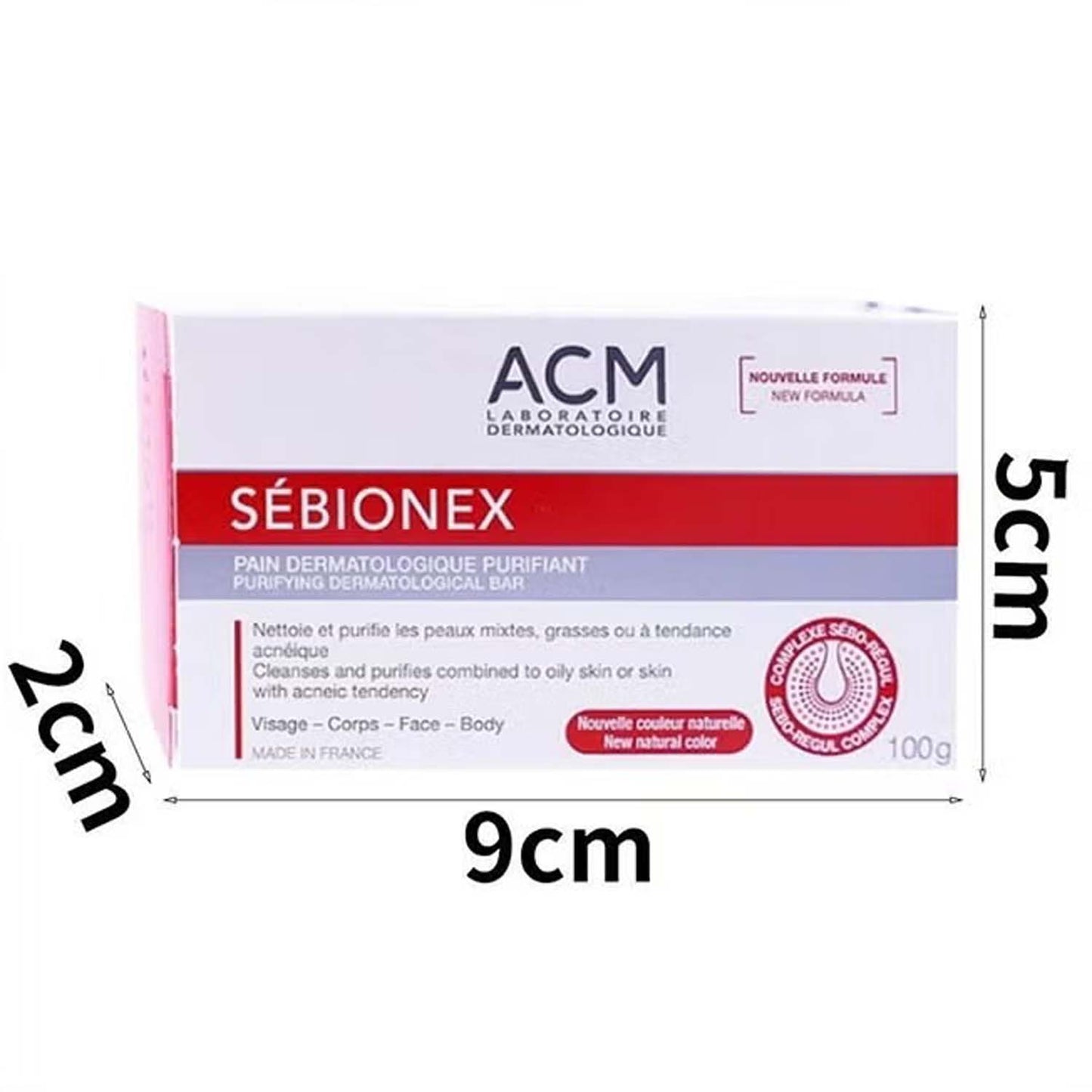 ACM Sebionex Purifying Soap. Deep cleansing bar for oily, acne-prone skin. Helps regulate sebum & prevent impurities. 100g.