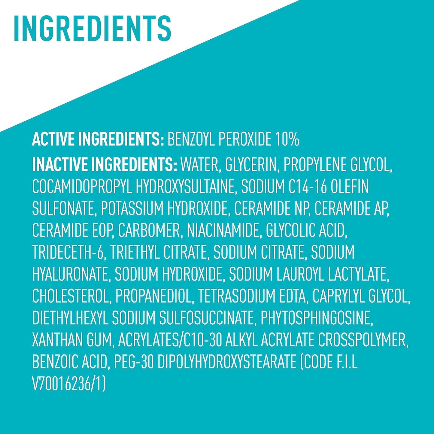 CeraVe Acne Foaming Cream Wash with 10% Benzoyl Peroxide. Treats breakouts on face & body, gentle with Niacinamide & Hyaluronic Acid.