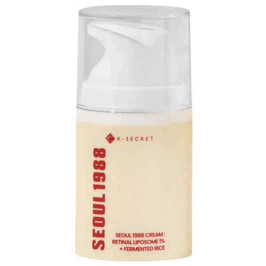 K-Secret SEOUL 1988 Cream with Retinal Liposome 1% & Fermented Rice – Anti-Aging, Brightening, Firming & Hydrating Korean Face Cream 50ml
