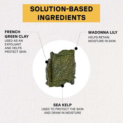 Acure Brightening Facial Scrub - Exfoliating Face Wash with Sea Kelp & French Green Clay, Gentle Daily Scrub for Radiant Skin