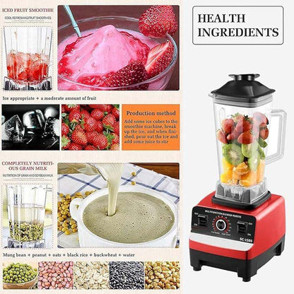 Heavy Duty Commercial Grade Blender Juicer – 6-Blade Mixer for Fruit, Food Processing, and Ice Smoothies