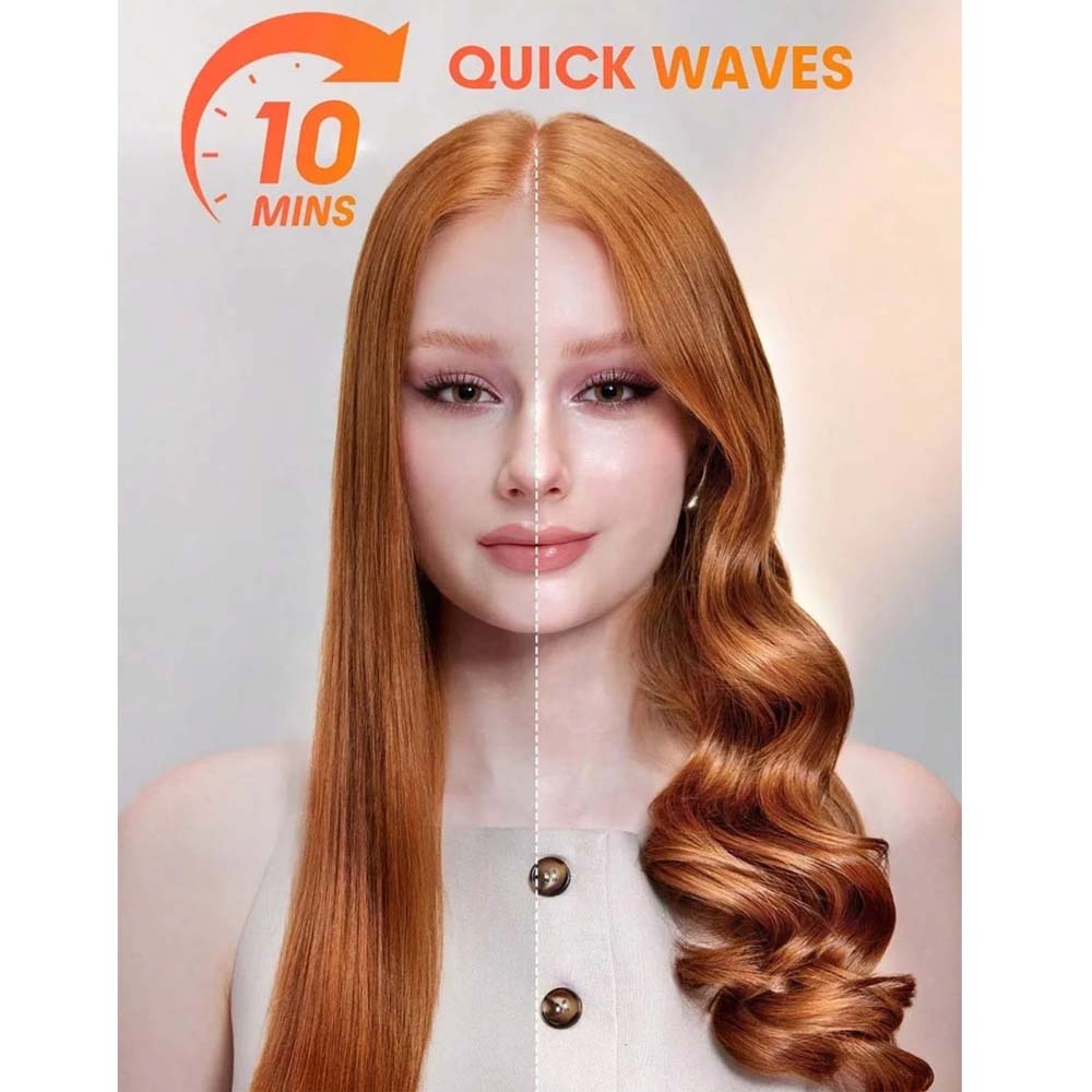 Fully Automatic Hair Curler - Negative Ion Technology for Effortless Lazy Curls & Big Waves, Hair-Friendly Electric Styler