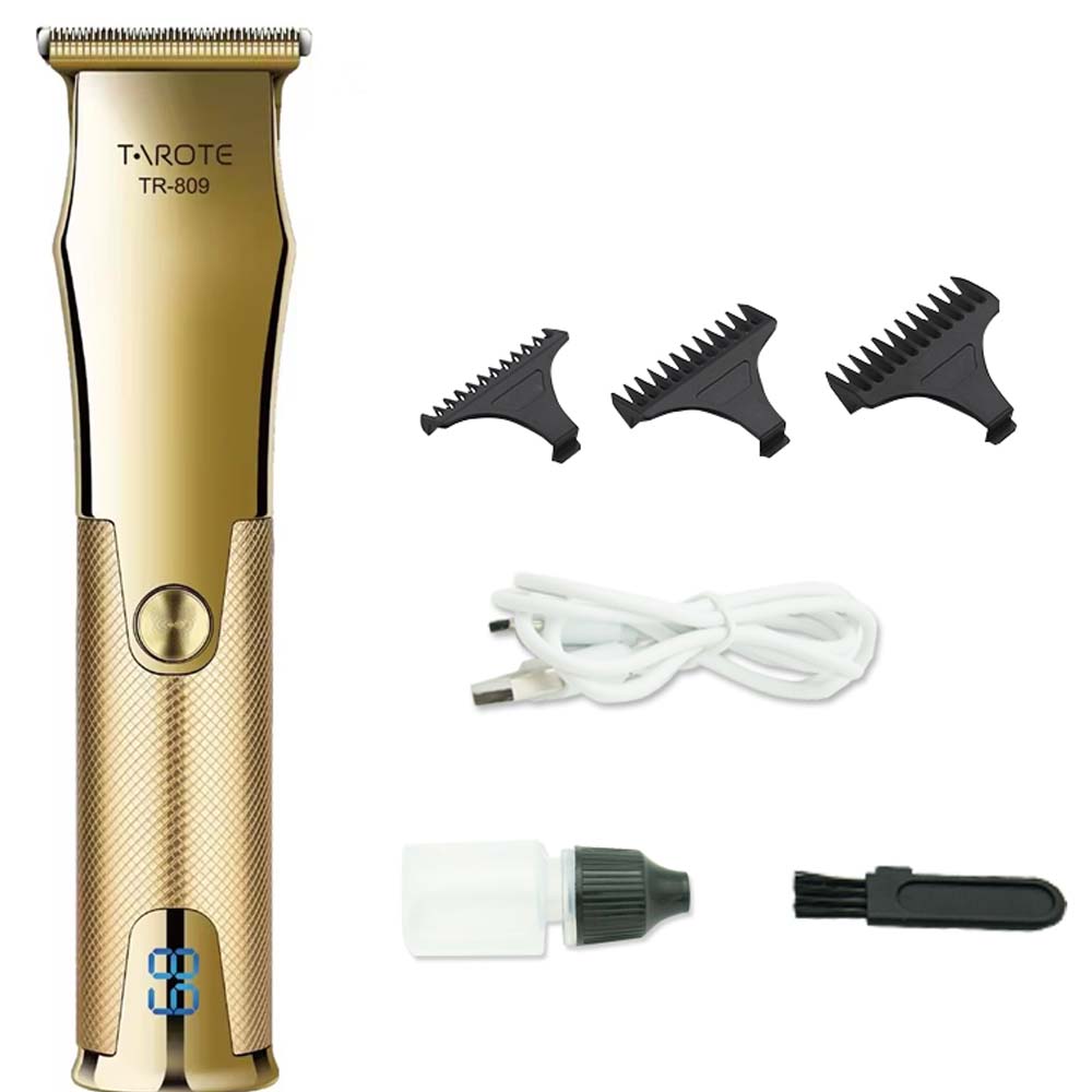 Professional Cordless Hair Trimmer for Men. Electric oil-head stainless steel clipper & beard shaver for precision grooming.