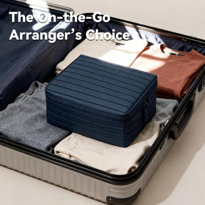 Travel Makeup Organizer, Portable Standing Make up Case, Waterproof Cosmetic Toiletry Bags with Handle
