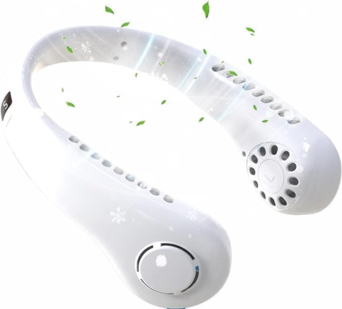 Foldable Neck Fan – Portable Personal Cooling System with 22 Balanced Air Outlets