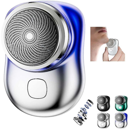 Mini Electric Shaver - Pocket-Sized, Rechargeable & Waterproof for Travel, One-Button Operation for Men & Women (Multi-Colour)