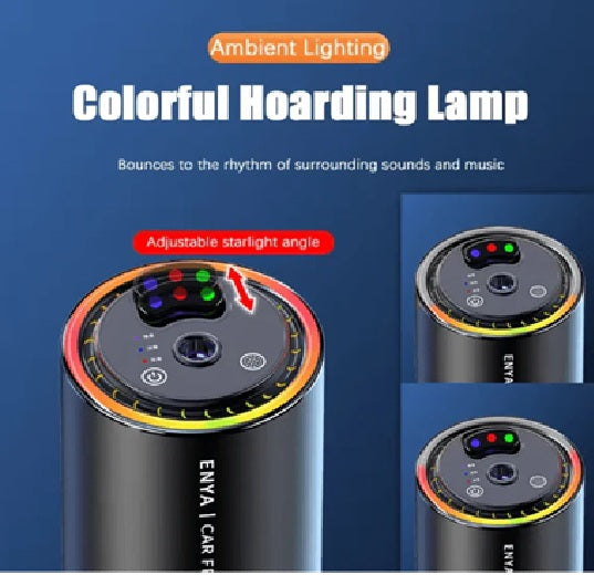 Car Air Purifier & Fragrance Diffuser, 7-Color LED Cycle, USB Powered, Air Purifier, Fragrance Diffuser, Compact & Portable, Smart Touch Controls.