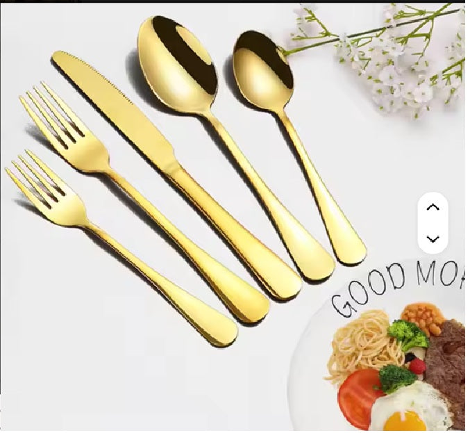 24-Piece Stainless Steel Cutlery Set – Luxury 24-pieces Flatware Style