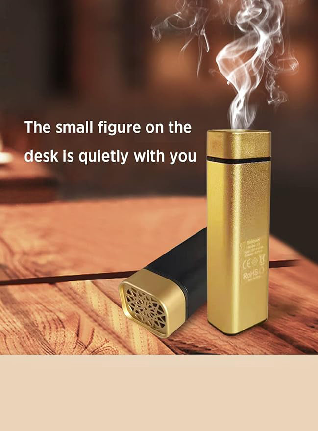 Bakhoor Rechargeable USB Power Electric Bakhoor Burner (Gold) | Portable Oud Incense Burner