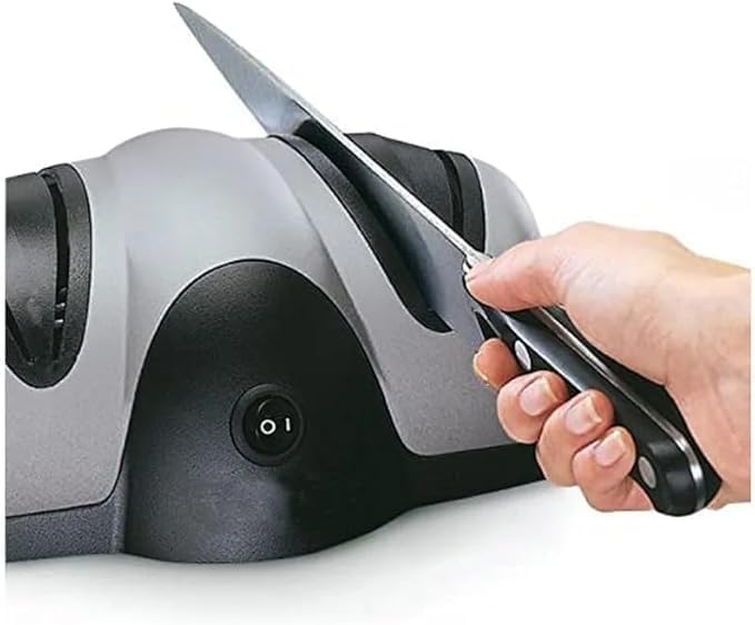 2 Stage Professional Universal Kitchen Electric Knife Sharpener – Effortlessly Restore Your Blades