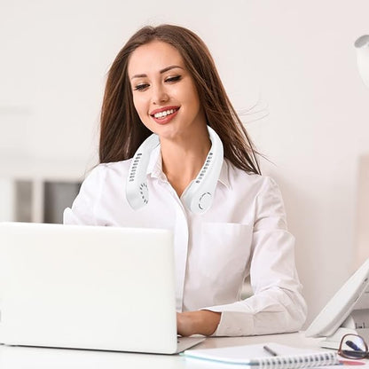 Foldable Neck Fan – Portable Personal Cooling System with 22 Balanced Air Outlets