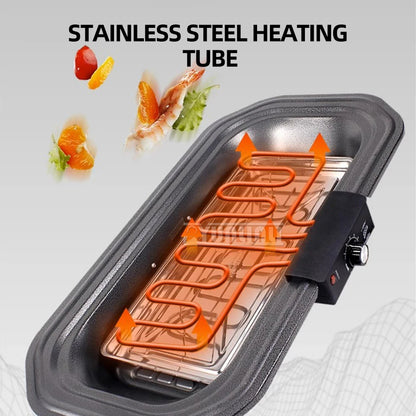 1800W Electric Table Top Grill Griddle – Indoor & Outdoor Cooking