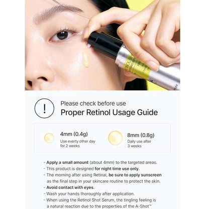 THE VITA-A Retinol Shot Tightening Serum. Potent anti-aging treatment for wrinkles, firmness & skin renewal. 30ml.