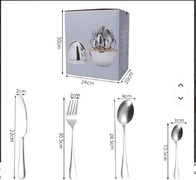 24-Piece Stainless Steel Cutlery Set – Luxury 24-pieces Flatware Style