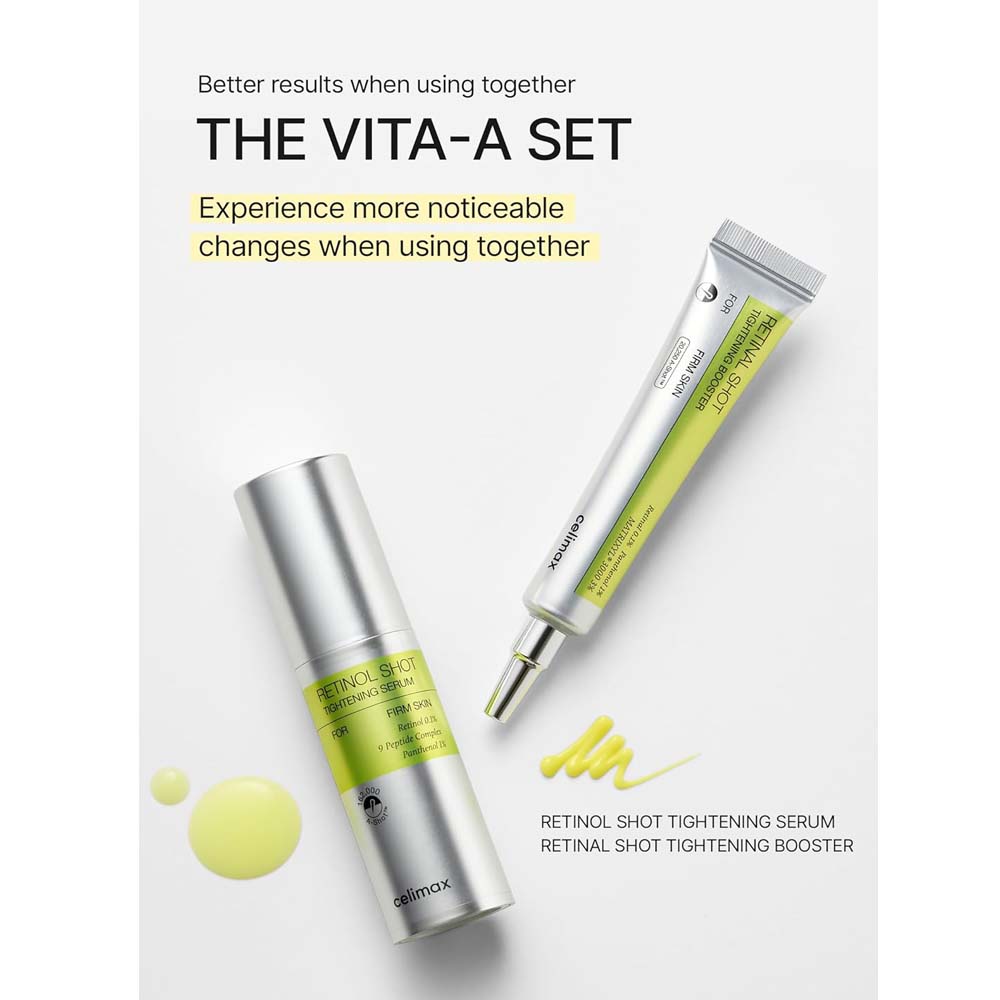 THE VITA-A Retinol Shot Tightening Serum. Potent anti-aging treatment for wrinkles, firmness & skin renewal. 30ml.