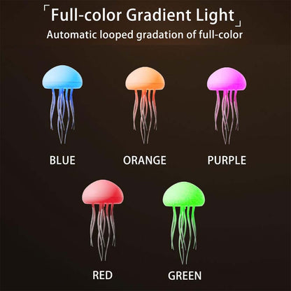 JellyFel Dancing Lamp - RGB Rechargeable Jellyfish Light with Voice Control, Touch Sensor & Gradient Effects (Hanging + Base)