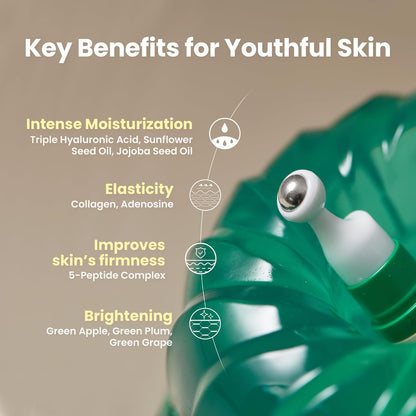 AXIS-Y Vegan Collagen Eye Serum – Korean Eye Treatment with Triple Hyaluronic Acid & Peptides, Reduces Fine Lines, Dark Circles & Boosts Elasticity