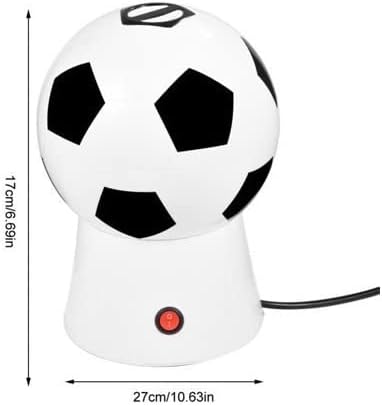 Football Popcorn Maker, 1200W Hot Air Popcorn Machine | Healthy, Oil-Free Snack with Overheat Protection & Temperature Control | Perfect for Game Nights and Parties
