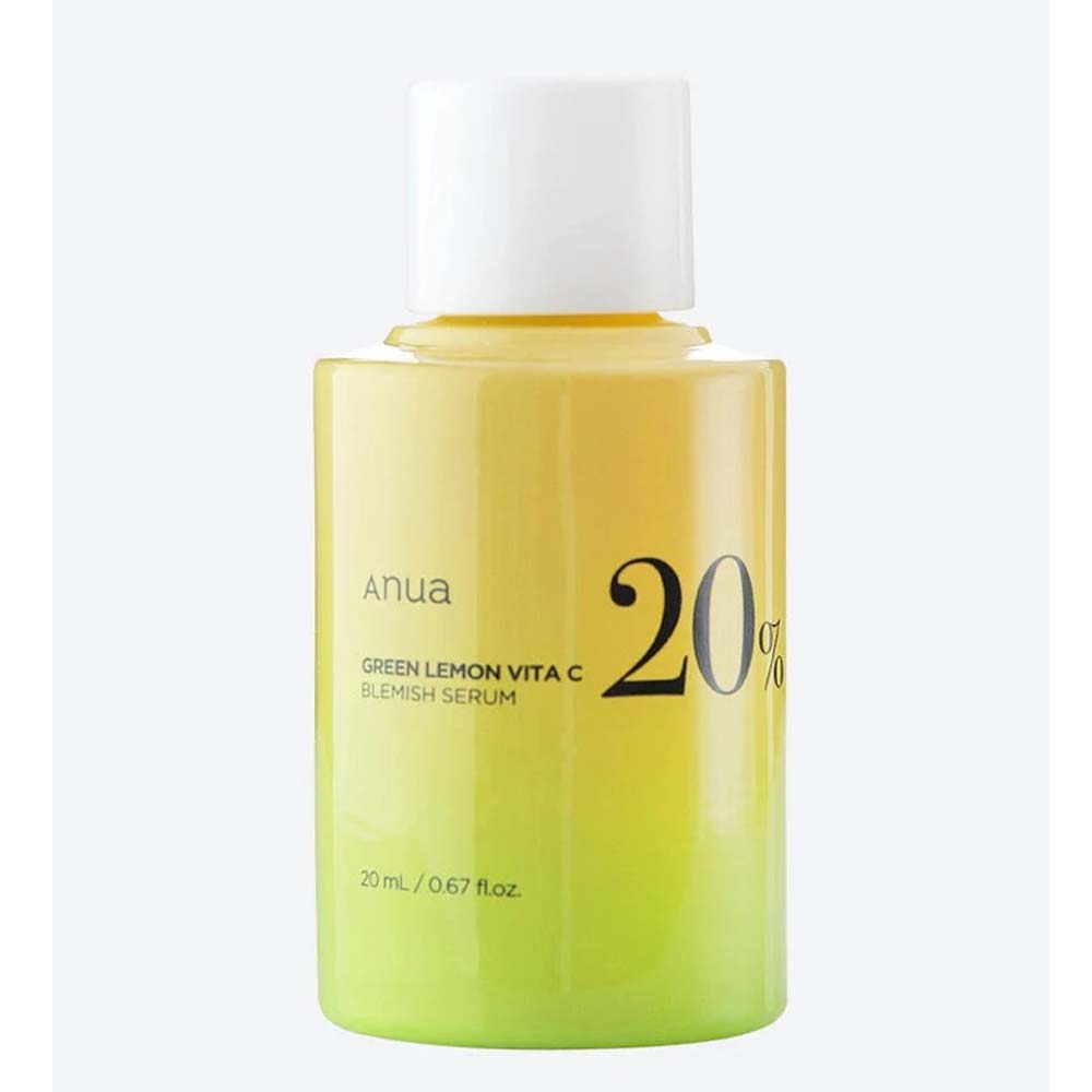 Anua Green Lemon Vitamin C Serum - 20ml with Vitamin E, Hyaluronic & Ferulic Acid for Brightening & Antioxidant Protection