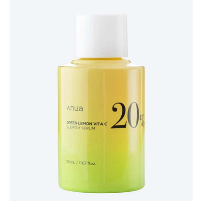 Anua Green Lemon Vitamin C Serum - 20ml with Vitamin E, Hyaluronic & Ferulic Acid for Brightening & Antioxidant Protection