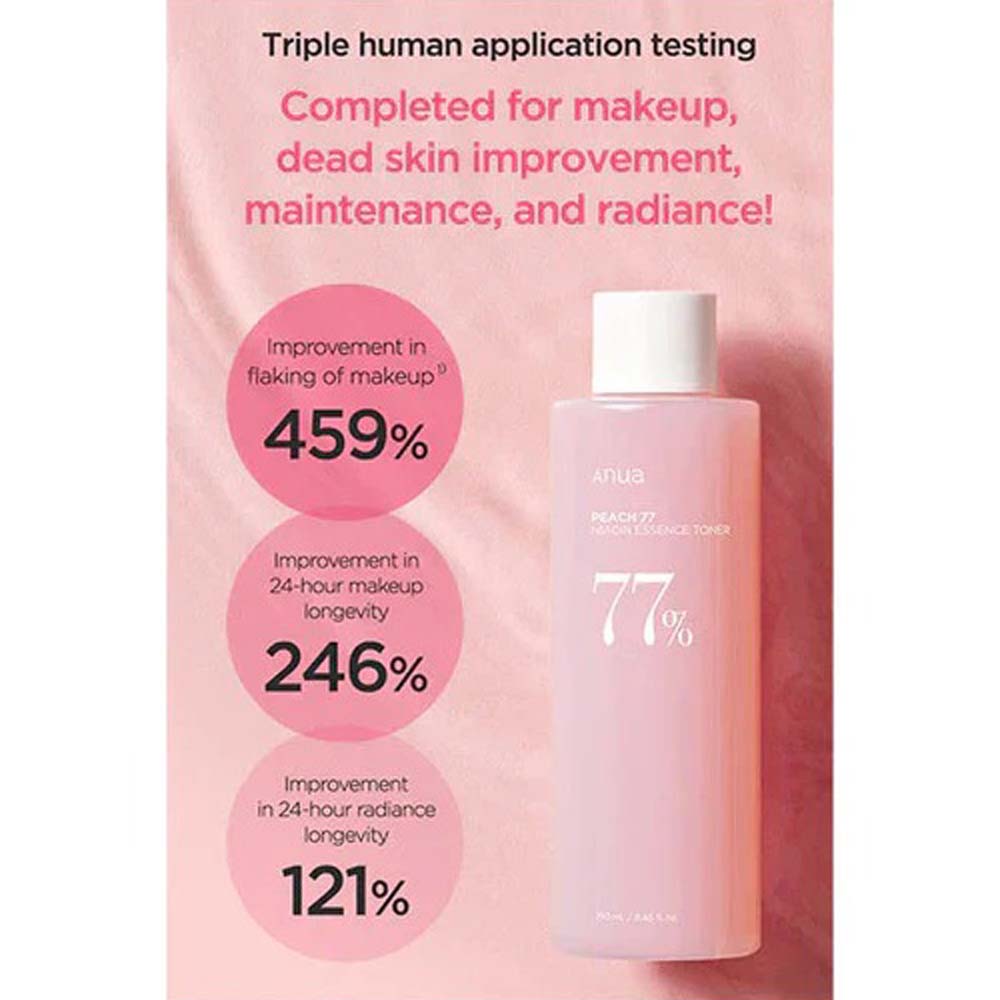 ANUA Peach 77% Niacin Essence Toner - 250ml Hydrating Brightening Toner for Dull & Uneven Skin Tone