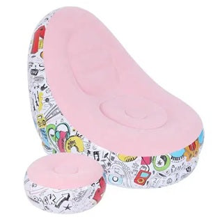 Portable Inflatable Sofa, PVC with flocked fabric, Lightweight & portable, living room, bedroom, or dorm..