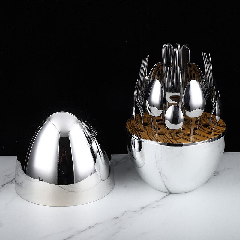 24-Piece Stainless Steel Cutlery Set – Luxury 24-pieces Flatware Style