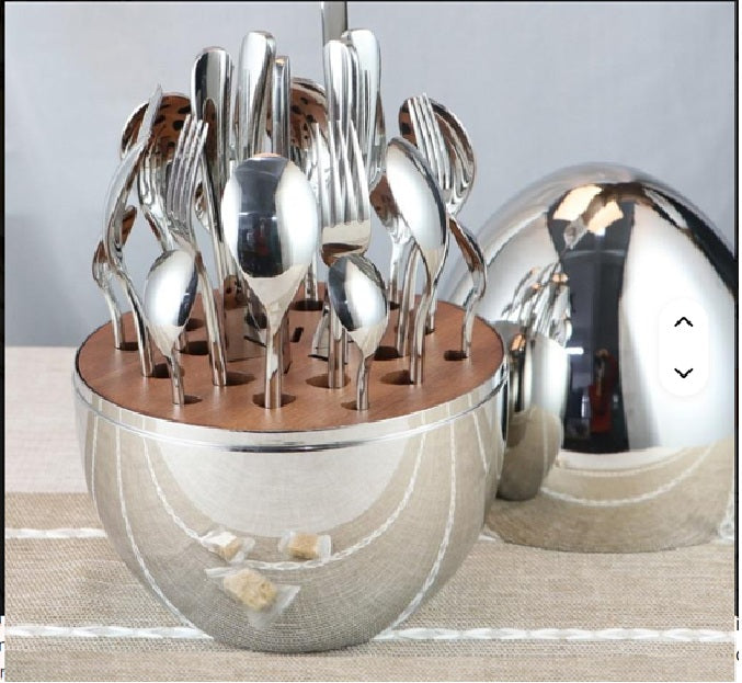 24-Piece Stainless Steel Cutlery Set – Luxury 24-pieces Flatware Style