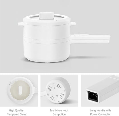 800W Mini Electric Cooker – Portable Hot Pot with Safety Features