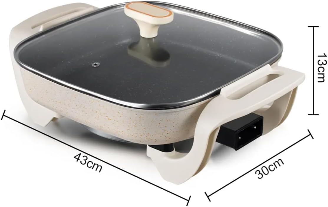 5L Hot Pot with Nonstick Coating | Electric Skillet Multi-Cooker | Household Cooking Pot for Stews, Stir-Fries, and More
