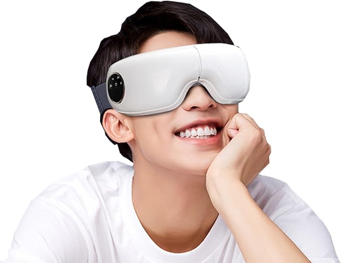 Eye Massaging Tool, Lightweight &amp; Portable, relaxation, travel use, USB Rechargeable, Eye Care / Massage Device, Intelligent Pressure Technology, Built-In Meditation Music.