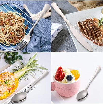 24-Piece Stainless Steel Cutlery Set – Luxury Scandinavian Style