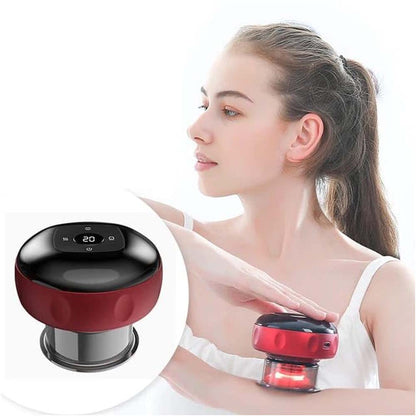Smart Electric Cupping Device - 5 Massage Modes with Heating Therapy, Full Body Vacuum Massager for Pain Relief