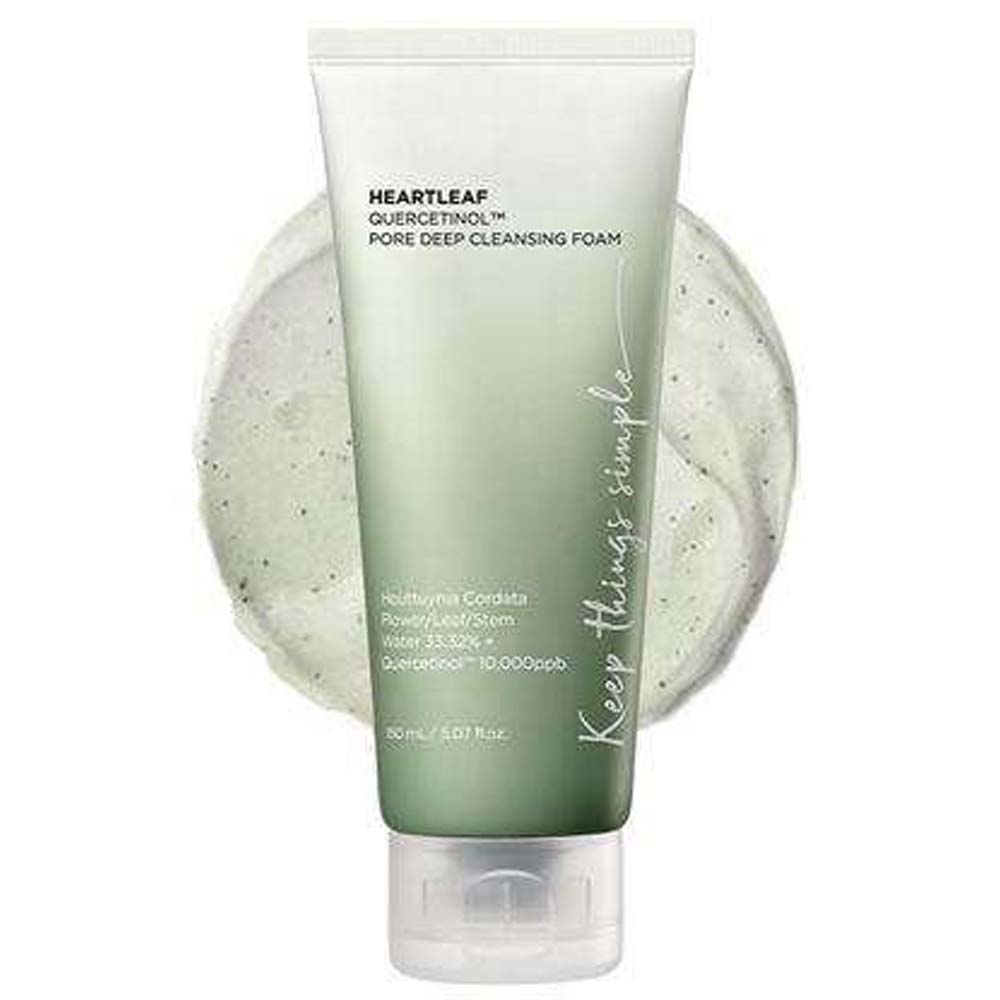 ANUA Heartleaf Quercetinol Pore Cleansing Foam - Deep Cleansing & Moisture Balance for All Skin Types, 150ml