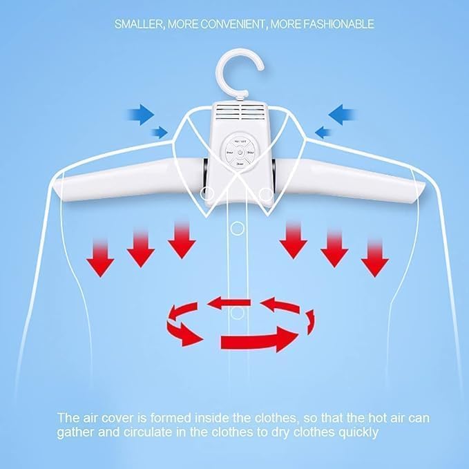 Portable Electric Dryer | Folding Clothes Hanger with Hot and Cold Dual Mode | Efficient Drying for Travel and Home Use