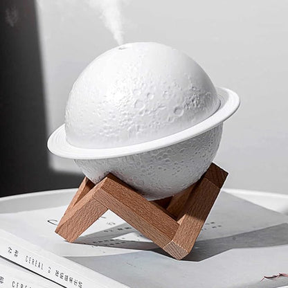 Table Desk Oil Diffuser Aroma Air Humidifier | LED Night Light with Moon Planet Design | Perfect for Living Room and Bedroom