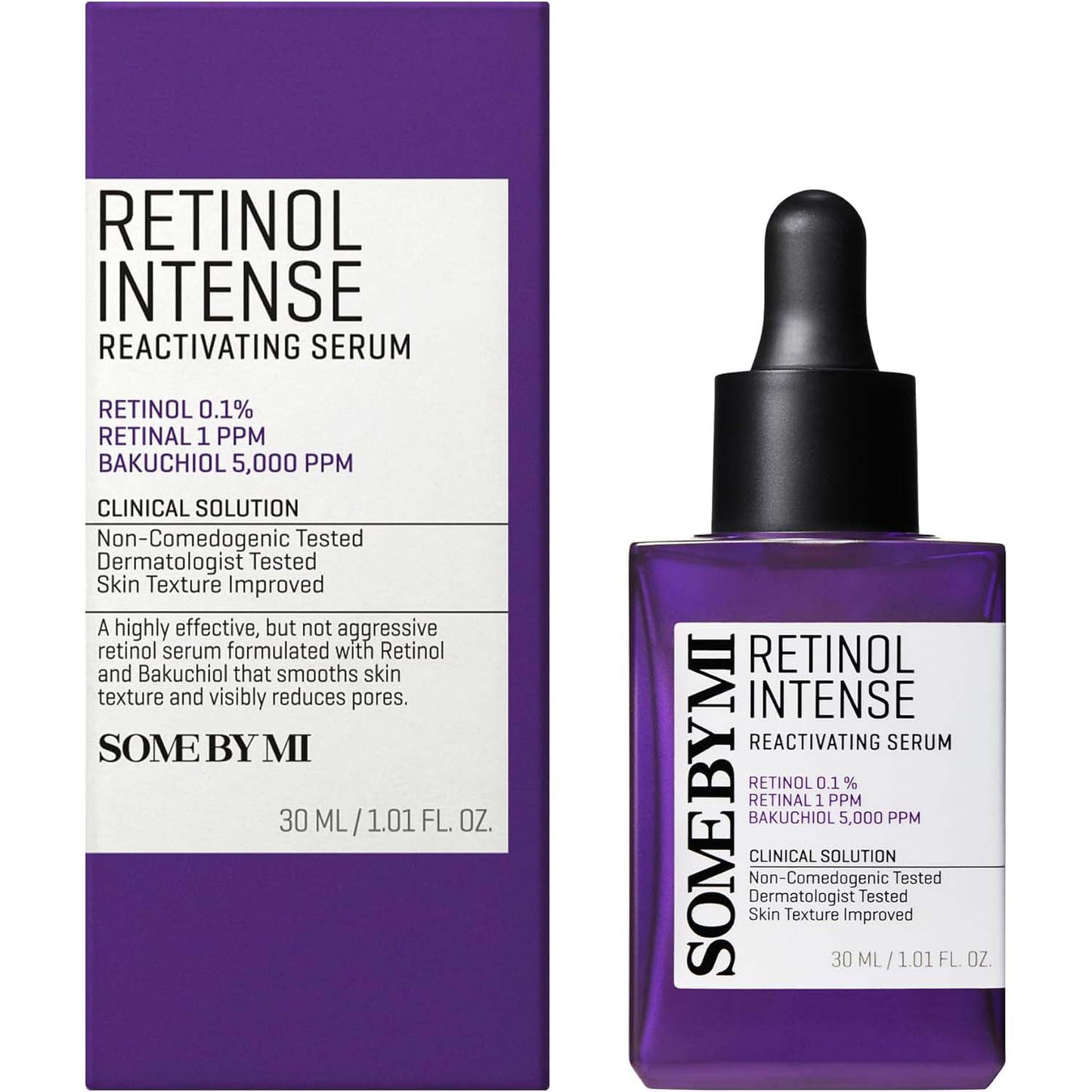 Some By Mi Retinol Intense Reactivating Serum for advanced wrinkle care & anti-aging. Authentic Korean skincare for rejuvenation.