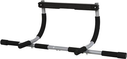 Multifunctional Door Pull-Up Bar | Steel and Foam Training Bracket for Home Workouts | Black and Grey