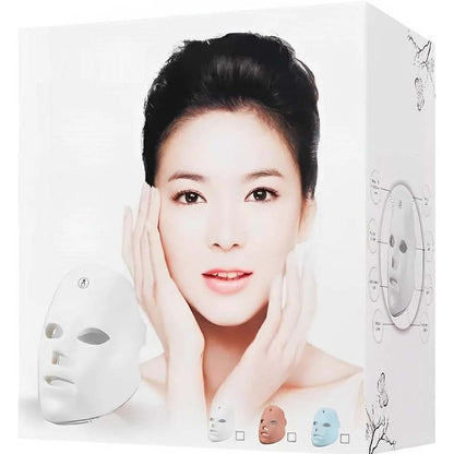 7-Color LED Light Therapy Face Mask - Anti-Aging Skin Care Device for Wrinkle Reduction & Skin Tightening