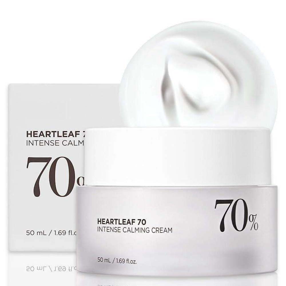 Anua Heartleaf 70 Intense Calming Cream 50ml - Soothing Moisturizer for Sensitive, Redness-Prone Skin