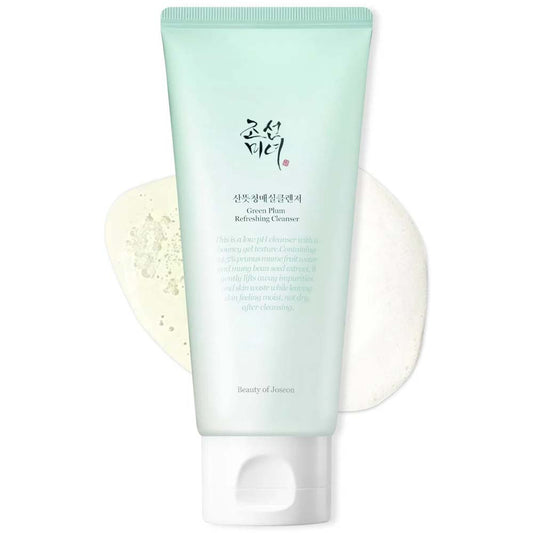 Beauty of Joseon Green Plum Refreshing Cleanser - 100ml Low pH Gel Face Wash with AHA & Green Plum Extract