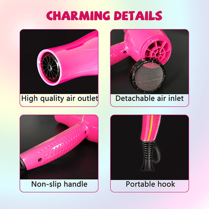 2000W Professional Infrared Hairdryer - Commercial Red Electric Blow Dryer, 110V/240V, Fast & Efficient Styling