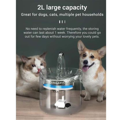 Automatic Pet Water Fountain – Ultra-Quiet 2.6L Cat & Dog Dispenser with Filters